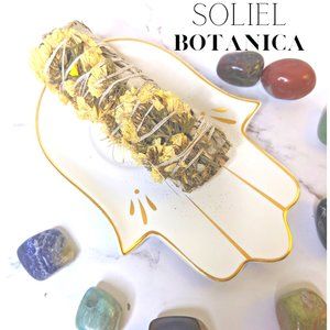 Yellow Sinuata White Sage Wand Bundle